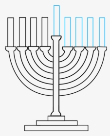 How To Draw Menorah - Hanukkah, HD Png Download, Transparent PNG