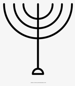 Menorah Coloring Page, HD Png Download, Transparent PNG