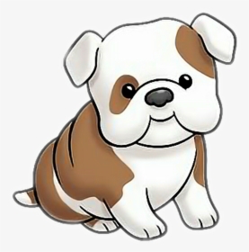 Bulldog Clipart Cute - Cute Cartoon Dog Drawings, HD Png Download, Transparent PNG
