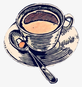 #cup #mug #spoon #saucer #tea #coffee #latte #cappuccino - Cappuccino Cup With Spoon And Coffee Png, Transparent Png, Transparent PNG