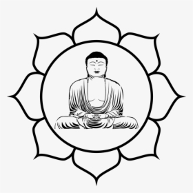 Buddha, Buddhism, Flower, Line Art, Lotus, Meditation - Buddhism Clip Art, HD Png Download, Transparent PNG