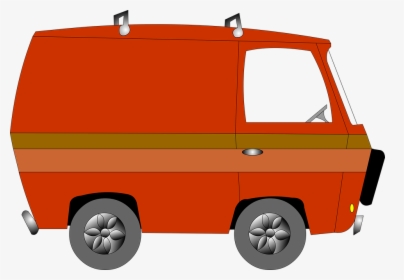 Van, Vintage, Cartoon, Vehicle, Drawing, Car, Retro - Old Van Clipart, HD Png Download, Transparent PNG