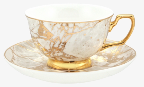 Gold And White Teacup, HD Png Download, Transparent PNG