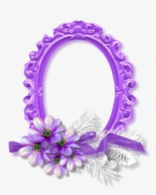 Purple Flower Frame Png, Transparent Png, Transparent PNG