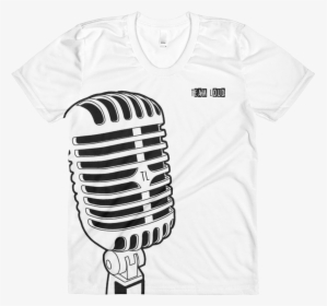 Vintage Microphone Women S T-shirt - Radio Microphone Vector Png, Transparent Png, Transparent PNG