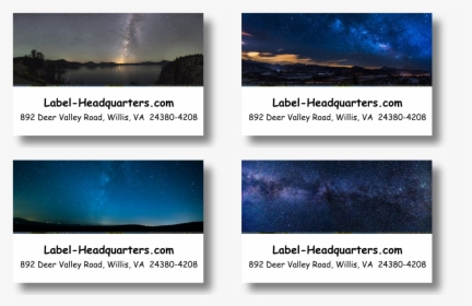 Night Sky Address Labels On Sheets, HD Png Download, Transparent PNG
