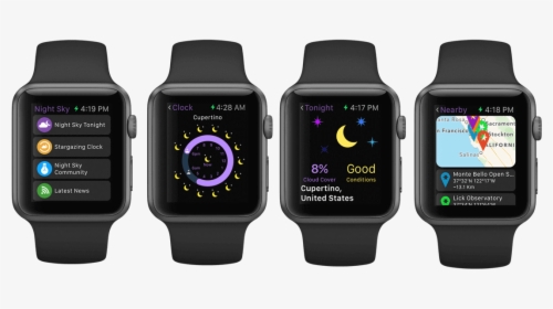 Night Sky For Ios Apple Watch Teaser - Apple Watch 4 New Complications, HD Png Download, Transparent PNG