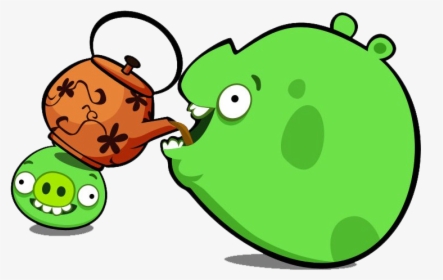 Fat Pig Drinking Coffe - Angry Birds Space Fat Pig Plush, HD Png Download, Transparent PNG