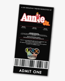 Linx Theater S Broadway Performers Present Annie Jr - Tickets To Annie The Musical, HD Png Download, Transparent PNG