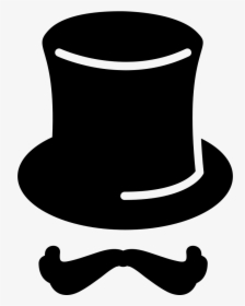 Top-hat With Moustache - Top Hat Icon Png, Transparent Png, Transparent PNG