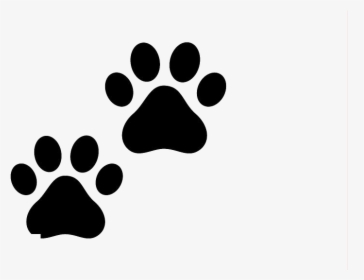 Transparent Dog Paw Print Silhouette - Paw Print Clipart Black And White, HD Png Download, Transparent PNG