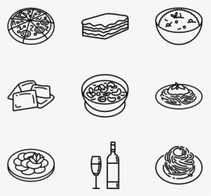 Italian Food - Food Vector Icons Png, Transparent Png, Transparent PNG