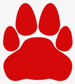 Paws Clipart Dog Claw - Red Cat Paw Print, HD Png Download, Transparent PNG