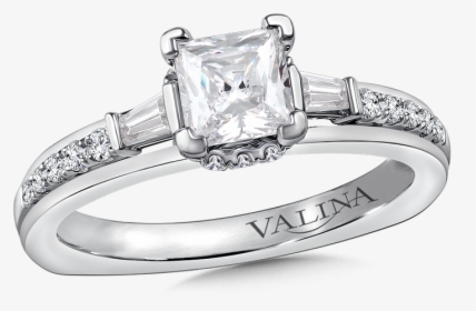 Valina Diamond Engagement Ring Mounting In 14k White - Pre-engagement Ring, HD Png Download, Transparent PNG