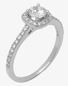 14k White Gold Diamond Ring D2155 - Engagement Ring, HD Png Download, Transparent PNG