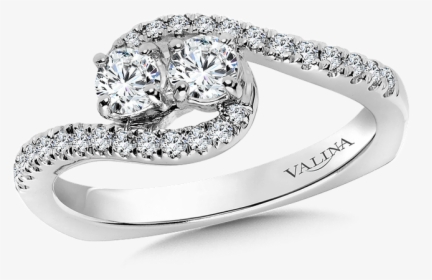 Valina Two-stone Diamond Engagement Ring Moutning In - Pre-engagement Ring, HD Png Download, Transparent PNG