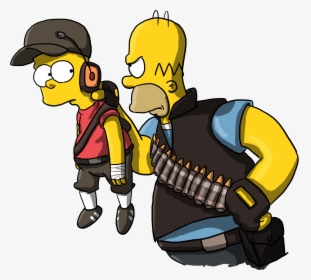 Team Fortress 2 Bart Simpson Maggie Simpson Homer Simpson - Simpsons Team Fortress 2, HD Png Download, Transparent PNG