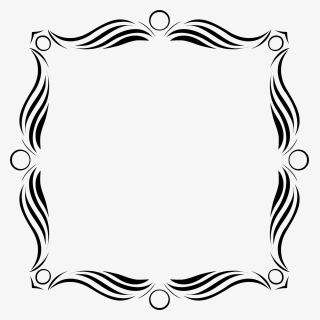 Vintage Calligraphic Flourish Frame Extrapolated 8 - Snowflake Cutout, HD Png Download, Transparent PNG