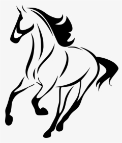 Clipart Transparent Stock Horse Line Drawing - Simple Running Horses Drawings, HD Png Download, Transparent PNG