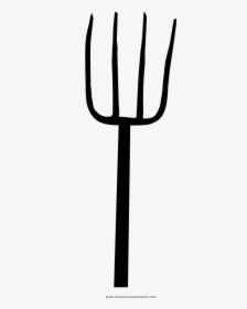 Pitchfork Coloring Page - Pitchfork, HD Png Download, Transparent PNG