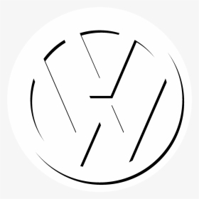 Volkswagen Vw Logo Black And White - Line Art, HD Png Download, Transparent PNG