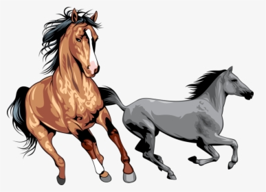 Mustang Wild Horse Clip Art - Running Horse Png, Transparent Png, Transparent PNG