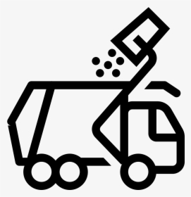 Garbage Truck Icon - Black And White Garbage Truck Clipart, HD Png Download, Transparent PNG