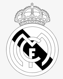 Real Madrid C F Logo Black And White - Real Madrid Vector Png, Transparent Png, Transparent PNG