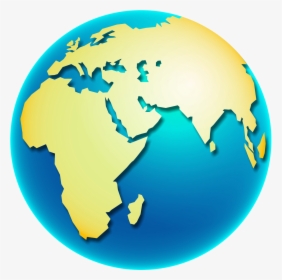 Globe Earth World Map Clip Art - Africa On Globe Cartoon, HD Png Download, Transparent PNG