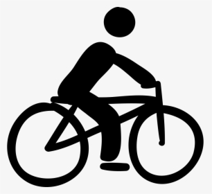 Cyclist On Bicycle - Bicycle Stick Figure, HD Png Download, Transparent PNG