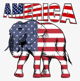 American Flag Elephant, HD Png Download, Transparent PNG