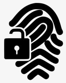 Lock Svg Png Icon - Logo Fingerprint, Transparent Png, Transparent PNG