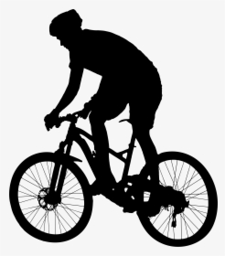 Cycling Clipart Human Silhouette - Mountain Bike Clipart Png, Transparent Png, Transparent PNG