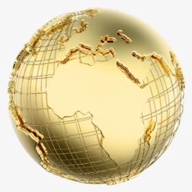 World Map Png Transparent Background Gold Silver Globe - Earth Gold, Png Download, Transparent PNG