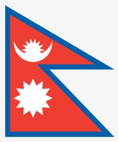 Clip Art Nepal Svg - Blue Flag With Red And White, HD Png Download, Transparent PNG