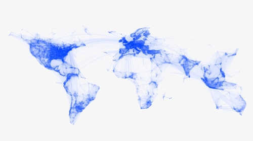 World Map Png Image - Facebook Friendship Map, Transparent Png, Transparent PNG
