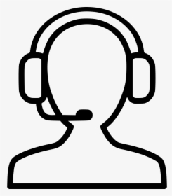 Operator Support Receptionist Help Headset - Headset Png Icon White, Transparent Png, Transparent PNG