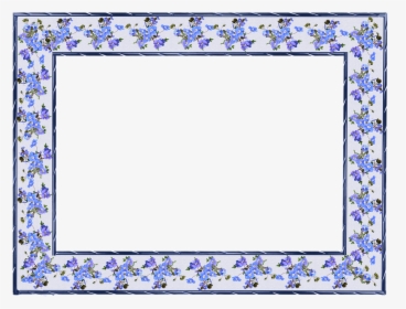 Frame, Blue Flowers, Decorative, Design - Marcos De Color Azul, HD Png Download, Transparent PNG