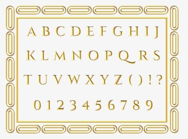 Gold, Letters, Alphabet, Border, English, Alphabets - ตัว อักษร ภาษา อังกฤษ สี ทอง, HD Png Download, Transparent PNG