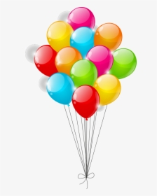 Colorful Balloons Transparent Images - Bunch Of Balloons Clipart, HD Png Download, Transparent PNG