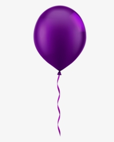 Transparent Birthday Balloon Png - Single Purple Balloon Clipart, Png Download, Transparent PNG
