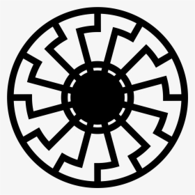 Sun Png Black And White - Nazi Black Sun Flag, Transparent Png, Transparent PNG