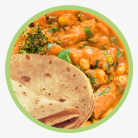 Chapati With Curry Png, Transparent Png, Transparent PNG