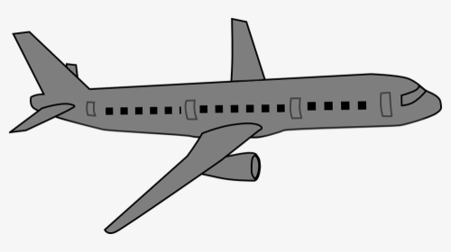 Aircraft Clipart Transparent Background - Grey Plane Clipart, HD Png Download, Transparent PNG
