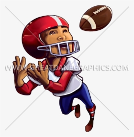 Player Catching Football Svg - American Football Cartoon Png, Transparent Png, Transparent PNG