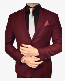 Maroon Suit And Tie, HD Png Download, Transparent PNG