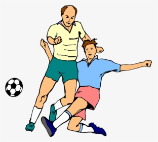 Transparent Soccer Clipart Png - Men Playing Sports Clipart, Png Download, Transparent PNG
