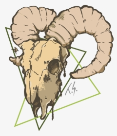 Transparent Goat Skull Clipart - Illustration, HD Png Download, Transparent PNG