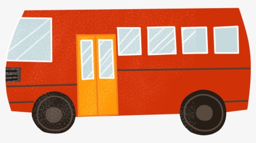 Cartoon Flat Simple Bus Png And Psd - Cartoon Bus Png, Transparent Png, Transparent PNG