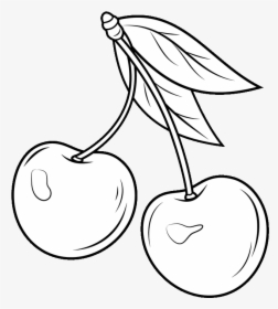 Cherry Blossom Clip Art Black And White - Seedless Fruit, HD Png Download, Transparent PNG